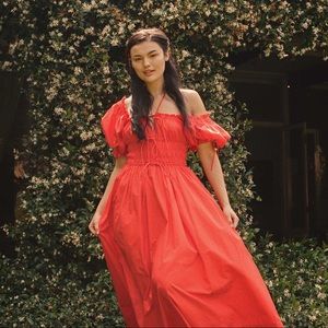 NWT Dôen Souvenir maxi dress red small